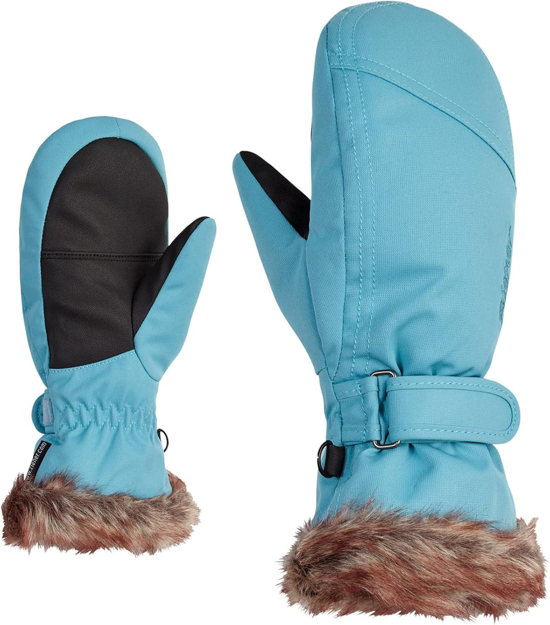 Ziener Mädchen Led Ski-Fäustling/Wintersport | warm, atmungsaktiv (1er Pack) 3 blue nile stru, 3 blu