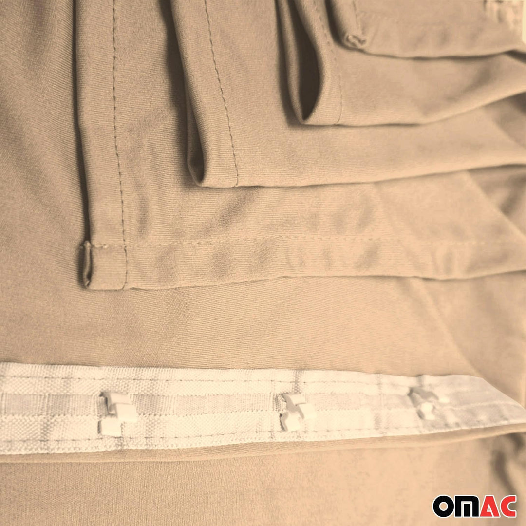 OMAC Sonnenschutz Gardine MAss für VW Crafter 2006-2025 Langer Doppelhecktür Beige 10x Beige / Sonne