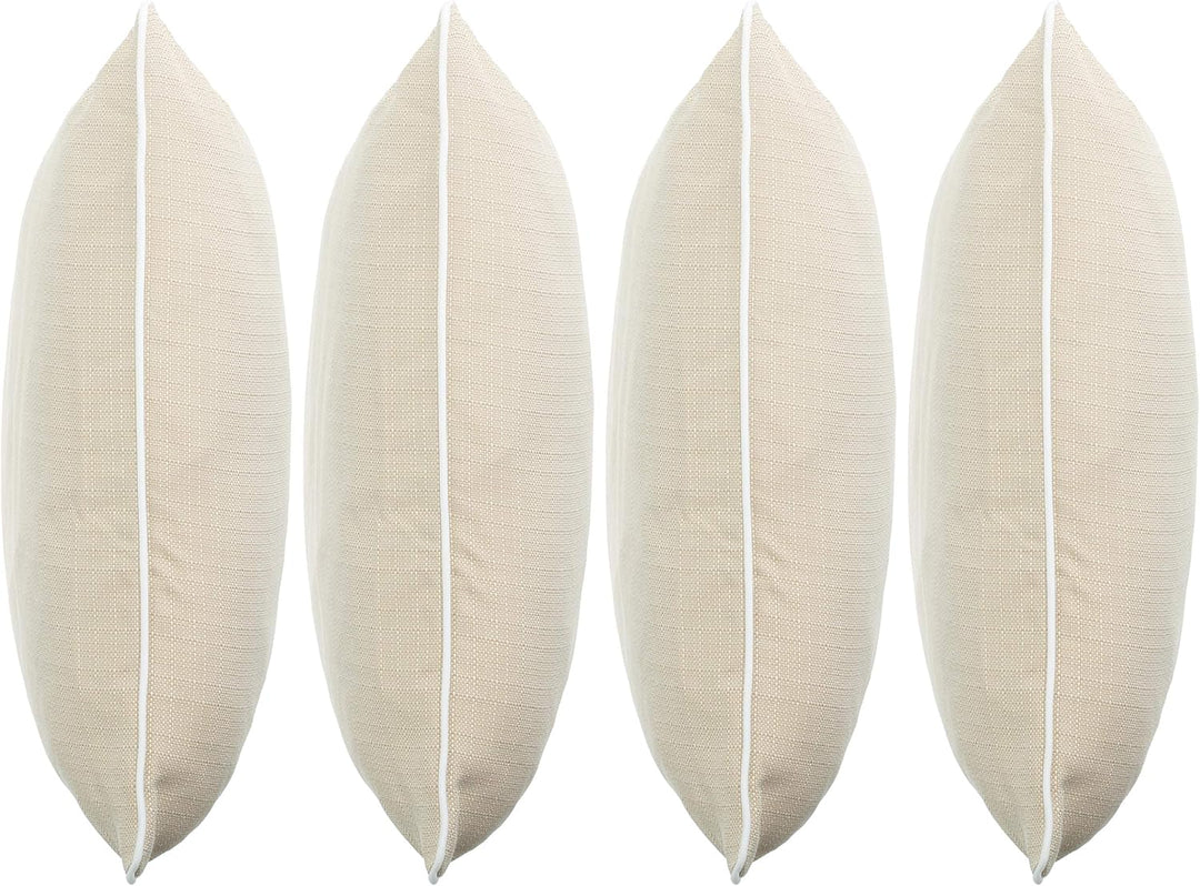 Brandsseller Outdoor Garten Kissen Dekokissen Leinenoptik strukturiert Schmutz- und Wasserabweisend