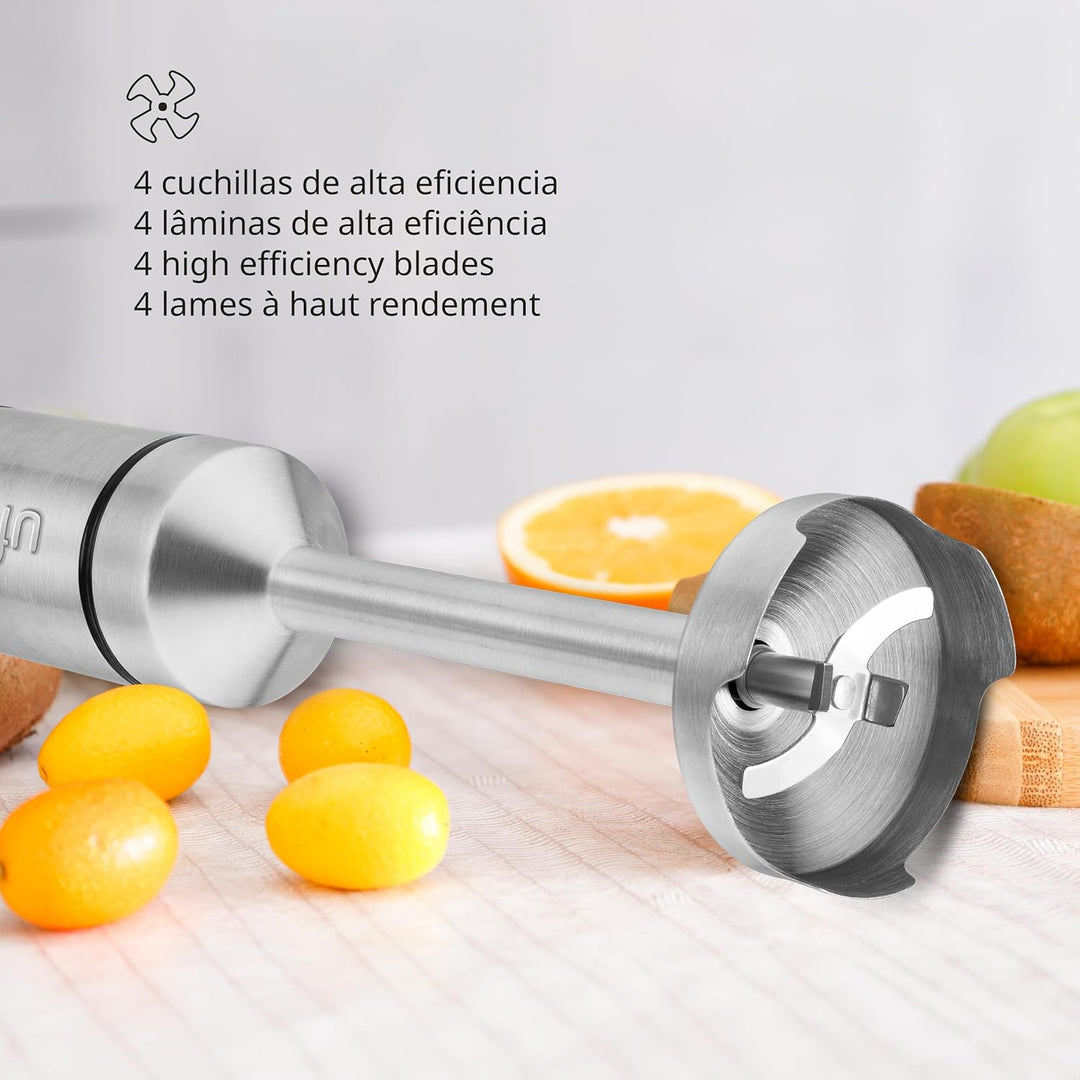 Ufesa Galaxy Stabmixer, Leistung 1200 W, Variabler Geschwindigkeitsregler + TURBO, 4 Edelstahlklinge