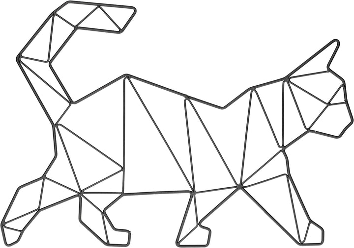 KOTARBAU® Metall-Wand-Deko Geometrische Wanddekoration Metall Katzen-Bild, Katzen-Bild