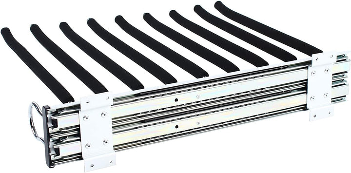 BJTDLLX Schrank Herausziehen Hosen-Rack Ausziehbar Hosenbügel Hose Kleiderbügel, 9 Schalhalter Kleid