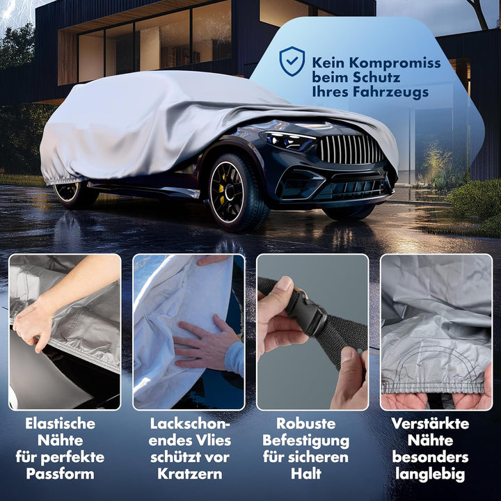 Walser Abdeckplane Auto All Weather Basic, Abdeckplane wasserdicht, 100% wetterfeste Auto Abdeckplan