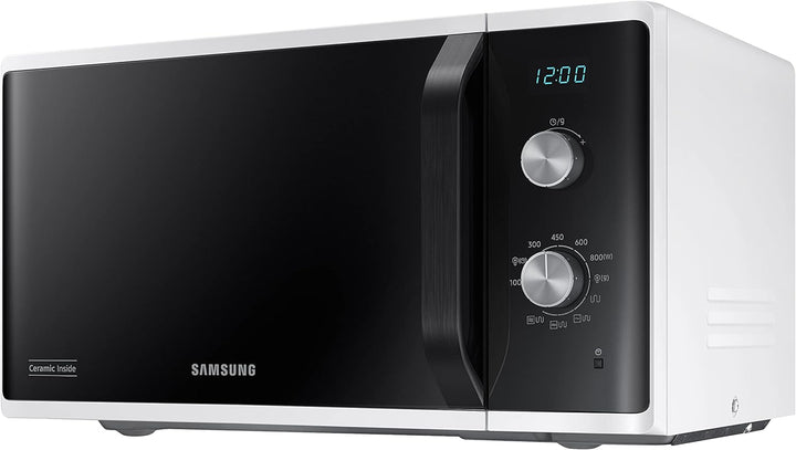Samsung Microonde MG23K3614AW Mikrowellenofen, 23 Liter, 800 W, Grill 1100 W,