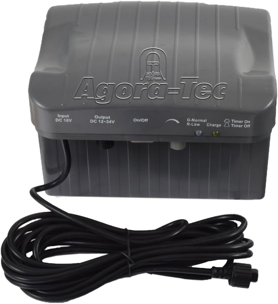 Agora-Tec® at-Steuerbox-Solar 20W-BL (ohne Akku) für Solar-Teich- und Bachlauf-Set AT-20 BL