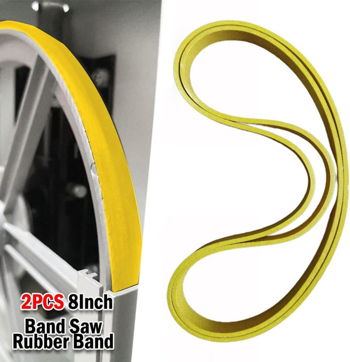 2 x Bandsägen-Gummiband, 20,3 cm, Holzbearbeitung, Bandsäge, Gummiband, Bandsäge, Scrollrad, Gummiri