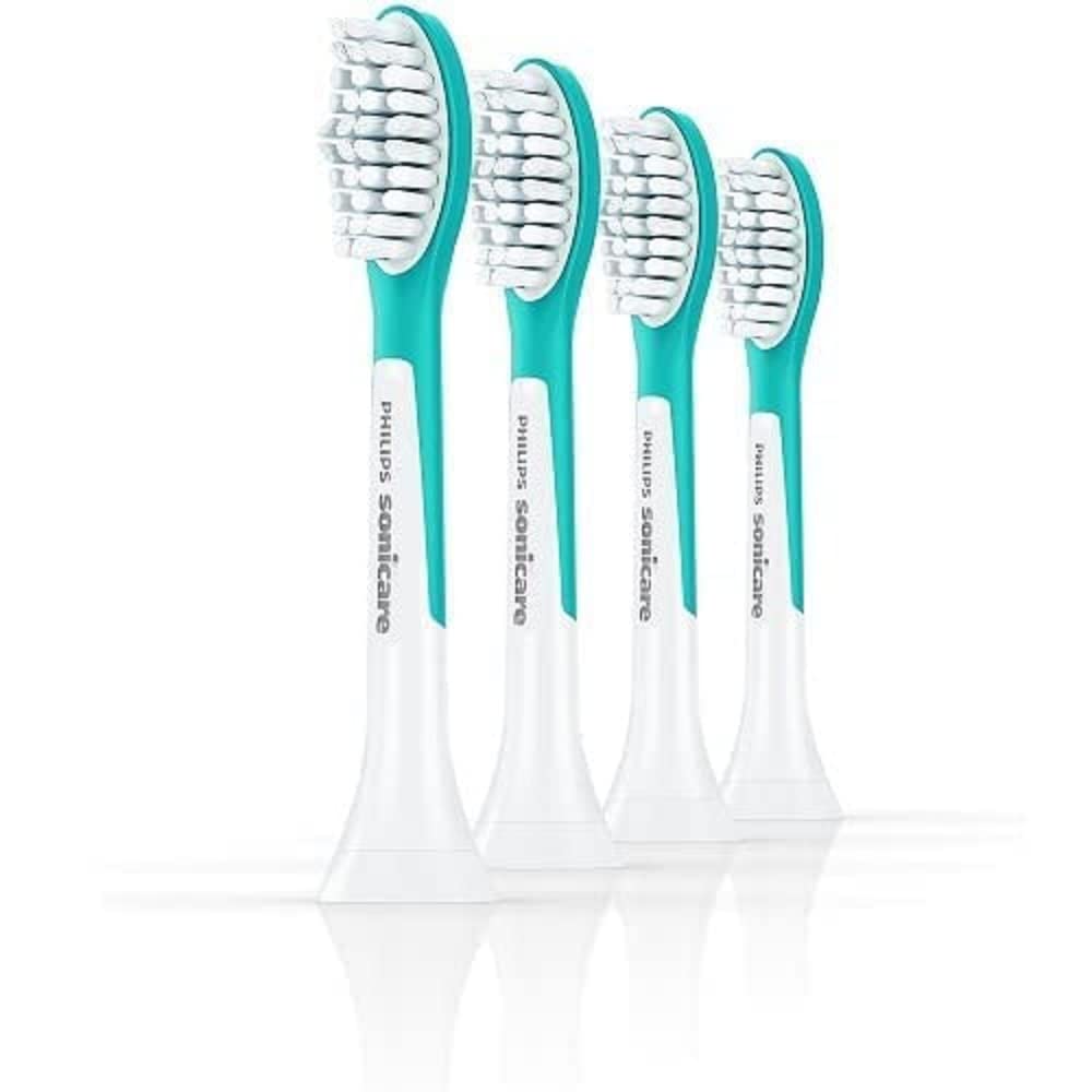 Philips Sonicare für Kinder Original Compact Schallzahnbürstenköpfe - 4er-Pack in blau (Modell HX604