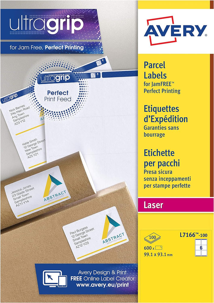 Versandetikett Avery Quickpeel 99.1x93.1 Weiss 100 Blätter 6 Etiketten pro Blatt