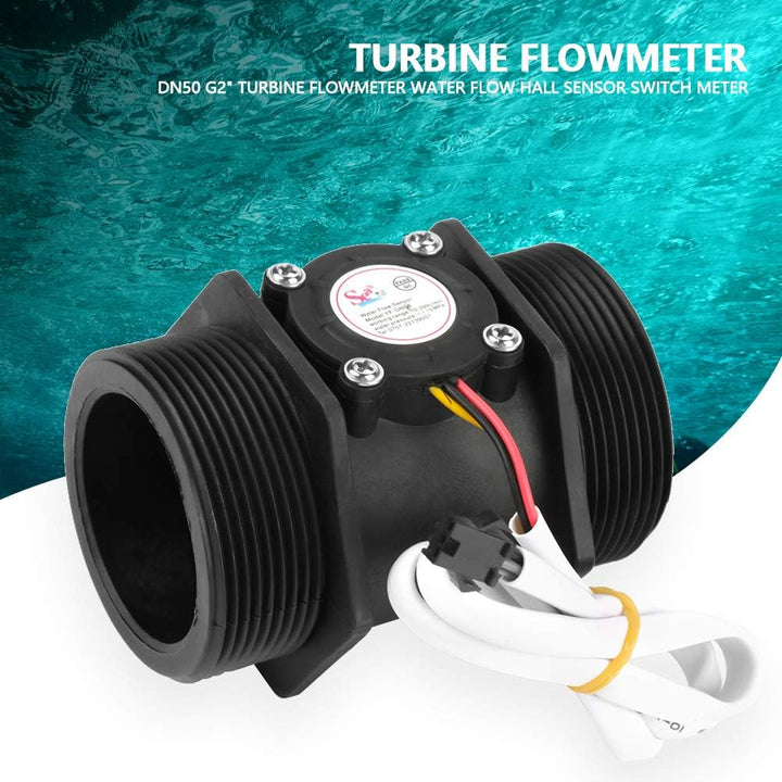 Dn50 G2 "Wasserdurchfluss Hall Sensor Schalter Messgerät Flüssigkeitsmesser Zähler Turbine Durchflus