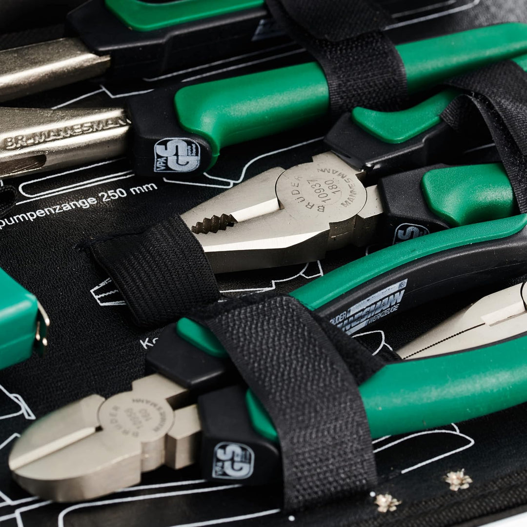 Brüder Mannesmann Werkzeuge 90-teilig Werkzeug-Koffer, 1 Stück, M29067 Single, Single