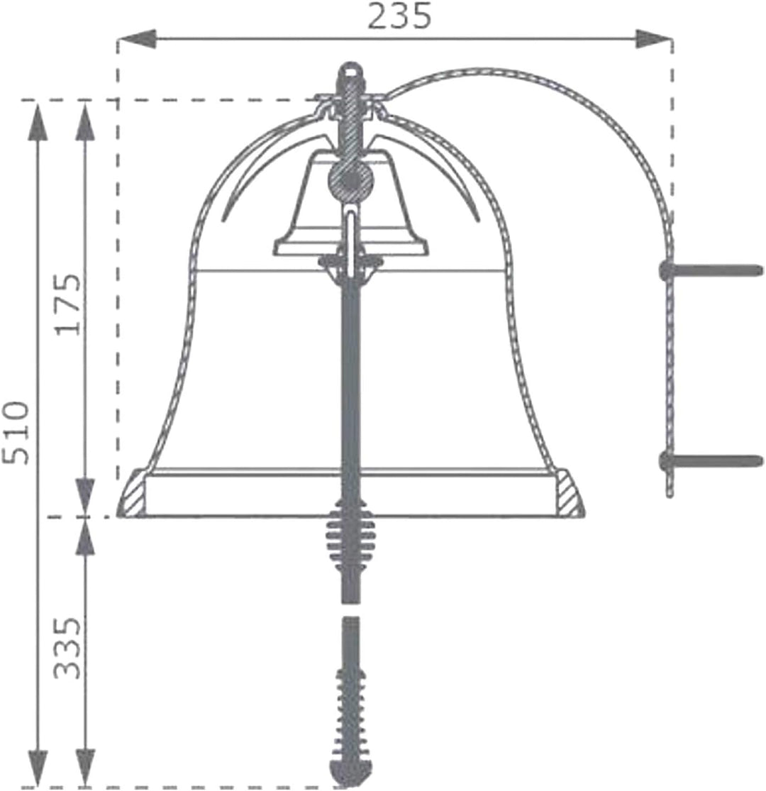 Glocke für Kinderspielhaus und Spielturm Titangrau Zubehör Spielhaus Stelzenhaus