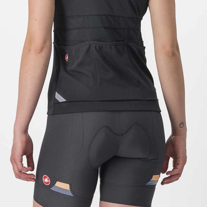 Castelli Damen Anima 4 Sleeveless T-Shirt M Helles Schwarz/Elfenbeinfarben, M Helles Schwarz/Elfenbe