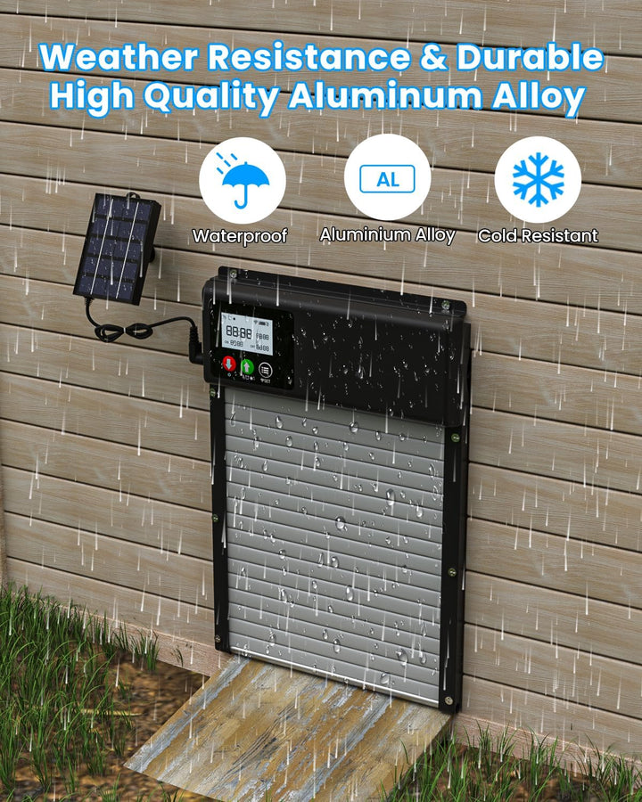 Verbesserte 3in1 Automatische Hühnerklappe Solar, WLAN-Fernbedienung, automatischer Hühnerklappe Hüh