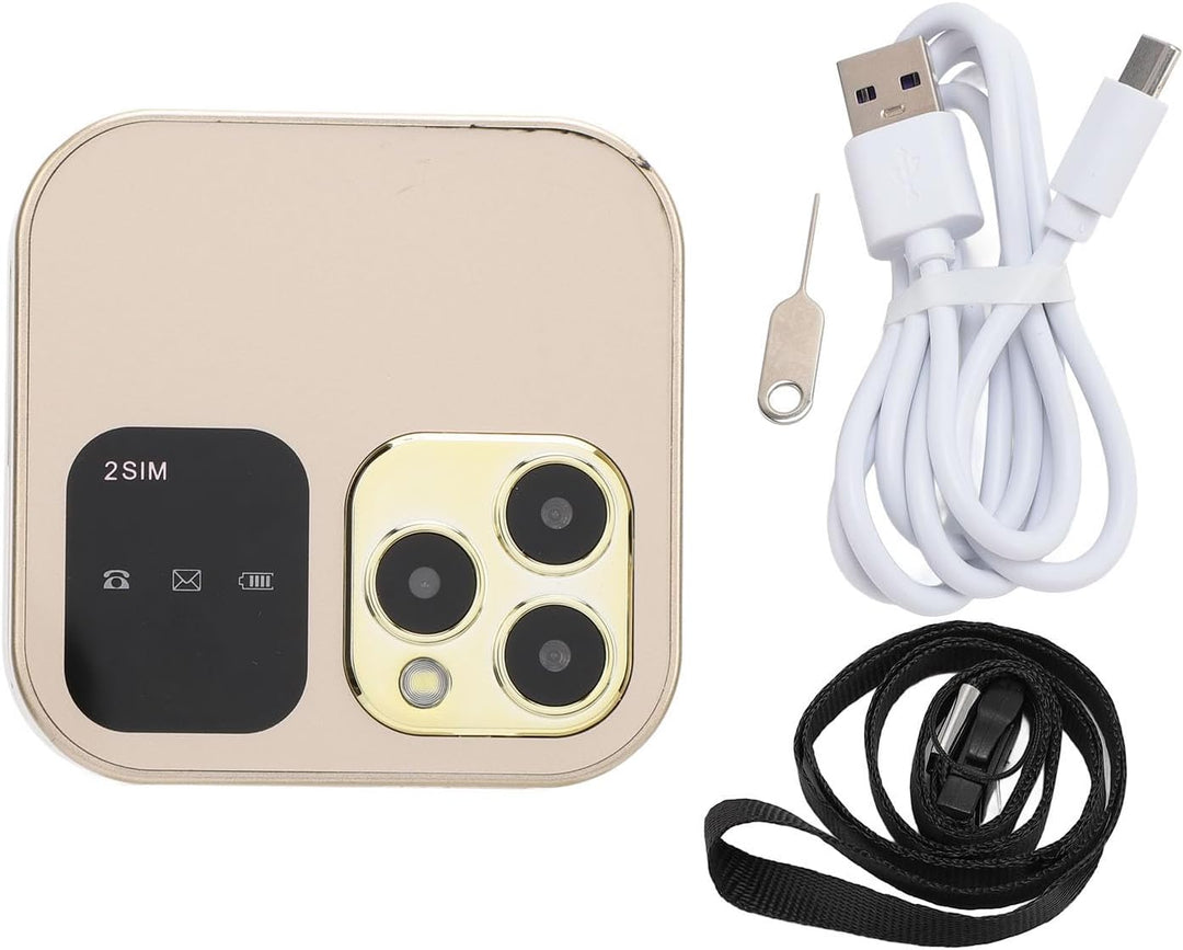 2G Klapphandy für Senioren, 2 SIM-Karten, Kleines Display, Faltbares Handy mit LED-Taschenlampe, Rüc