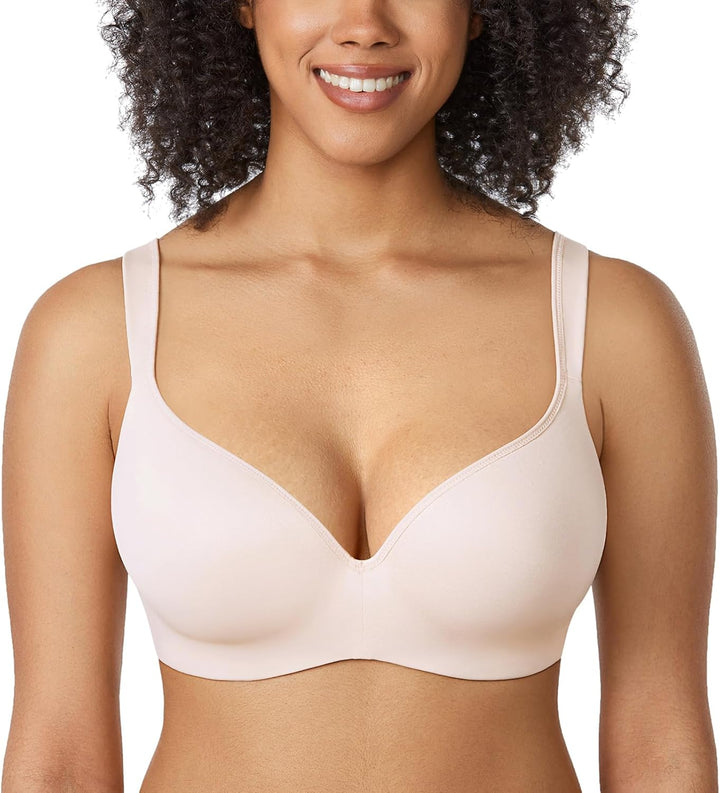 DELIMIRA Damen T Shirt Balconette BH mit Bügel Leicht Gepolstert Schalen BHS Grosse Grössen 80E Rose