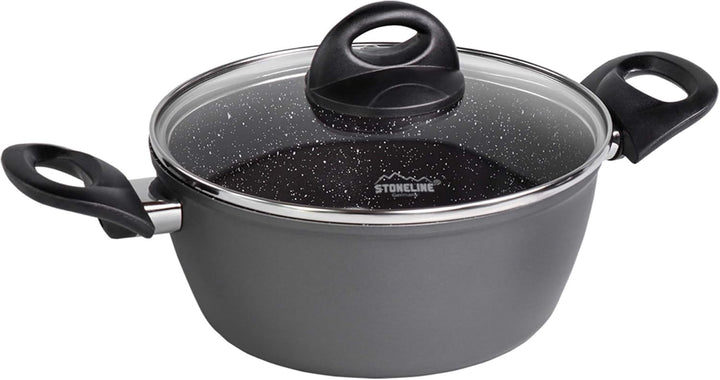 STONELINE Ceramic Keramik Topfset 6 teilig 18/20/24cm Topf mit Deckel Töpfe PFAS-frei Antihaft Topf