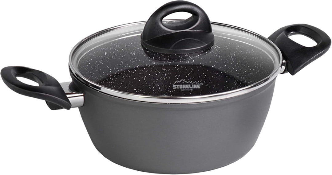 STONELINE Ceramic Keramik Topfset 6 teilig 18/20/24cm Topf mit Deckel Töpfe PFAS-frei Antihaft Topf