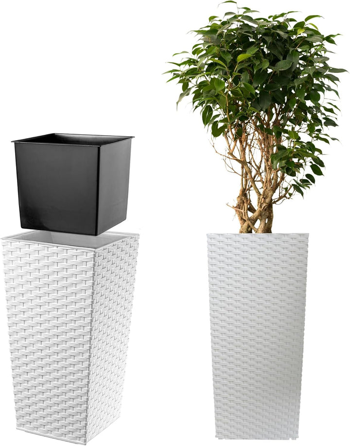 KADAX Blumentopf, Blumenkübel aus Kunststoff, Pflanzkübel für Blumen, Innen- und Aussenbereich, Gart