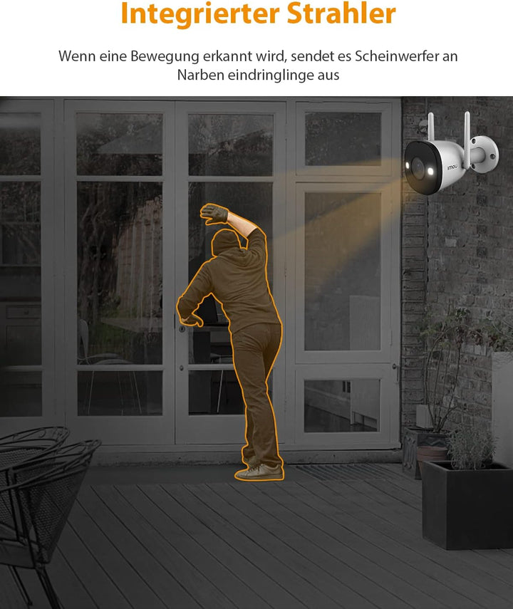 Imou Bullet 2E 4MP Überwachungskamera Aussen & Innen WLAN 4 Modelle, WLAN IP Kamera Outdoor Wi-Fi 2.