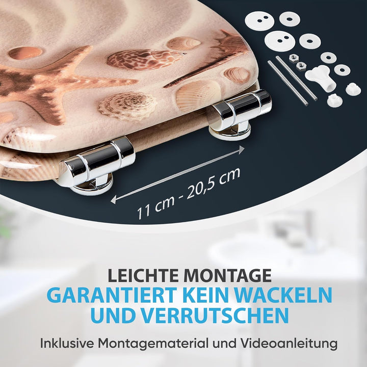 Sanilo WC-Sitz mit Absenkautomatik I Hochwertiger Toilettensitz aus Holz I Toilettendeckel in versch