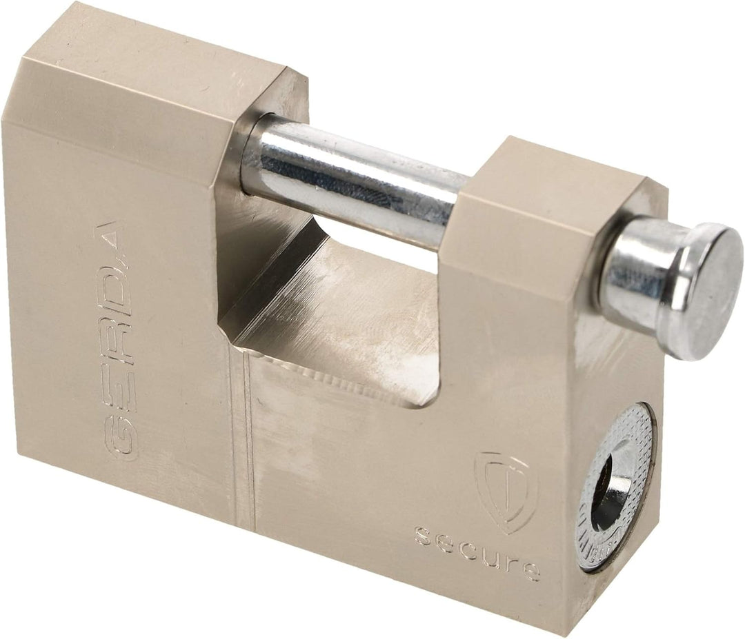 KOTARBAU® Verstärktes Messing-Vorhangschloss 60 mm Monoblock Vorhängeschloss mit Bolzen Einbruchsich