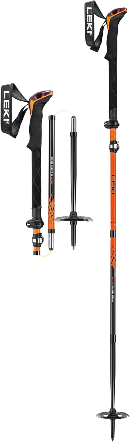 LEKI Sherpa FX Carbon Strong Skistöcke 120-140CM orange-denimblue, 120-140CM orange-denimblue