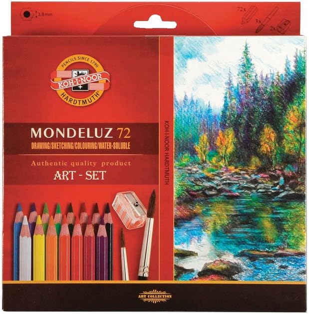 Unbekannt KOH I Noor 3714 - 72 Mondeluz Künstler Aquarellstifte Set feinster Qualität und 2