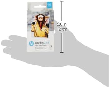 HP 2x3 "Premium Zink Fotopapier (50 Blatt), kompatibel mit tragbarem Kettenrad-Fotodrucker" 50 Blatt