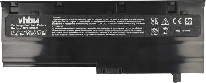 vhbw Akku kompatibel mit Medion Akoya MD96582, MD96640, MD96663 Notebook (6600mAh, 11,1V, Li-Ion)