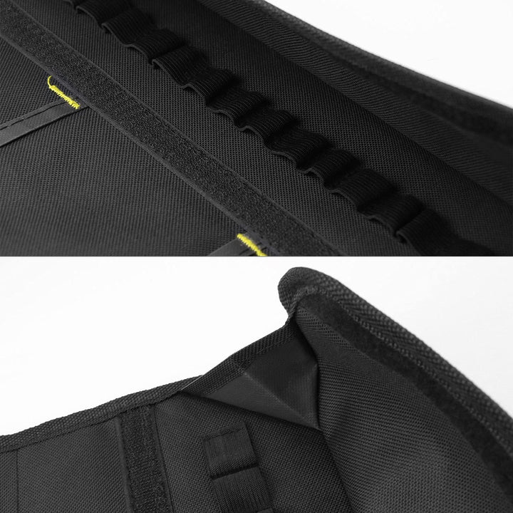 QWORK® Messer-Rolltasche mit 22 Fächern, Tragbare Oxford Messertasche Werkzeugtasche für Freizeit un