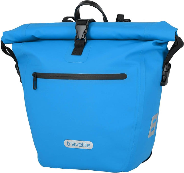 Travelite BASICS FOR BIKES - grosse Fahrradtasche Gepäckträger wasserdicht, mit abnehmbaren Schulter