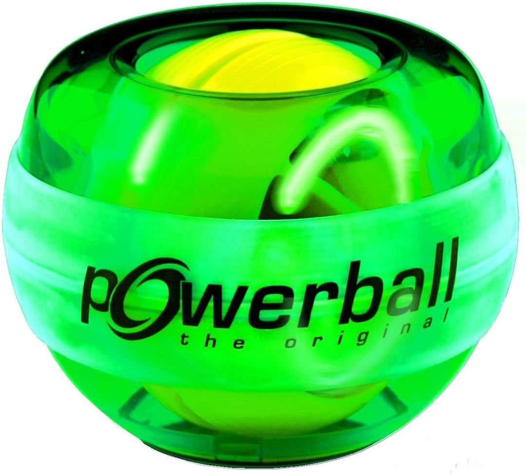 Powerball Lightning Green, gyroskopischer Handtrainer mit grünem Lichteffekt, transparent-grün, das