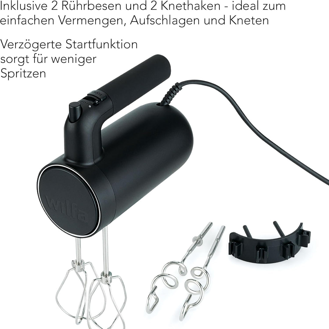 Wilfa Handmixer Smooth Mix 500 I 500 W I 5 Geschwindigkeiten I Boost-Funktion & Auswurf-Funktion I i