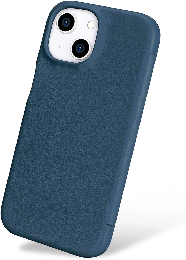 Mobiskin Hülle für iPhone 15 (6,1 Zoll), Handyhülle mit Leder, Case kompatibel mit MagSafe, Schutzhü