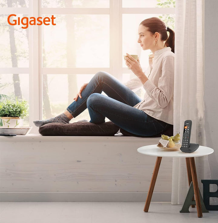 Gigaset C575A - Schnurloses DECT-Telefon mit Anrufbeantworter - grosses Farbdisplay mit moderner Ben