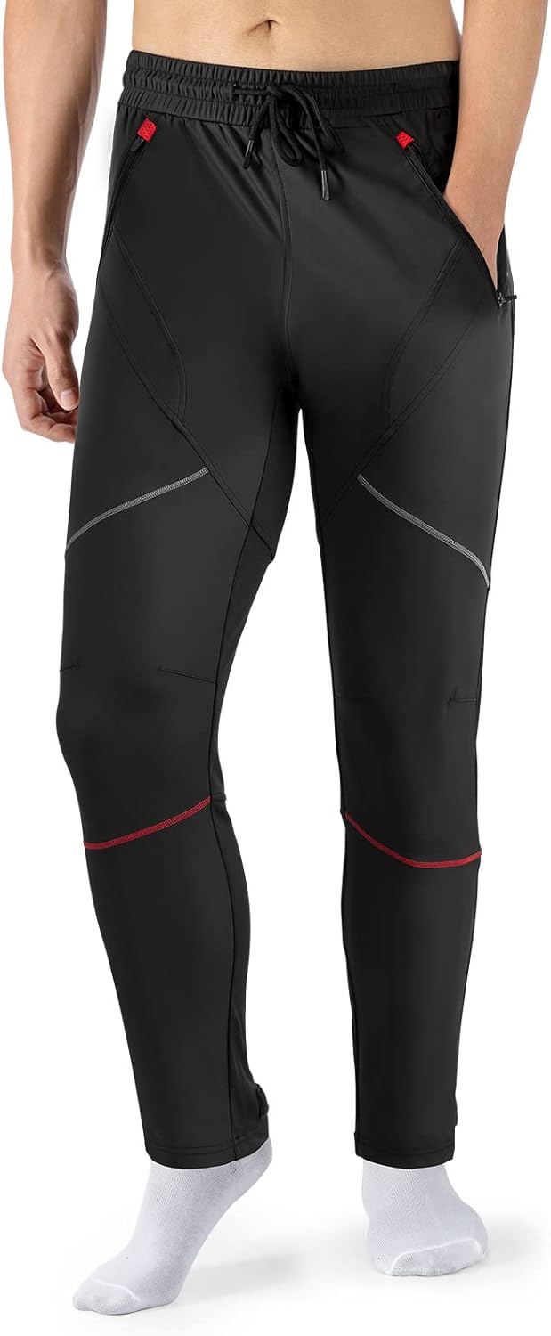 ROCKBROS Winter Fahrradhose Lange Radhose Herren Winddicht Thermo zum Radfahren Laufen Wandern XXL S