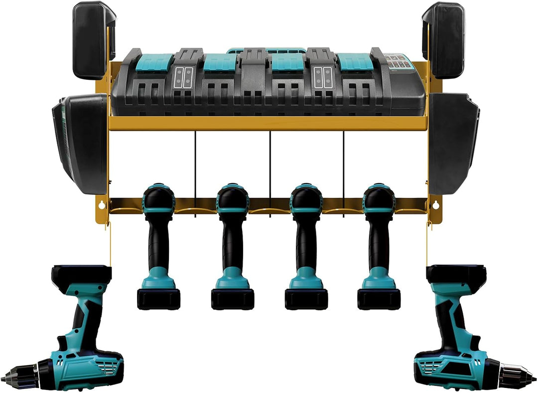 JYiuog Werkzeugspeicher Wandhalterung,Werkzeugregal für Makita Ladegerät DC18SF DC18RC,18V/14.4V Akk