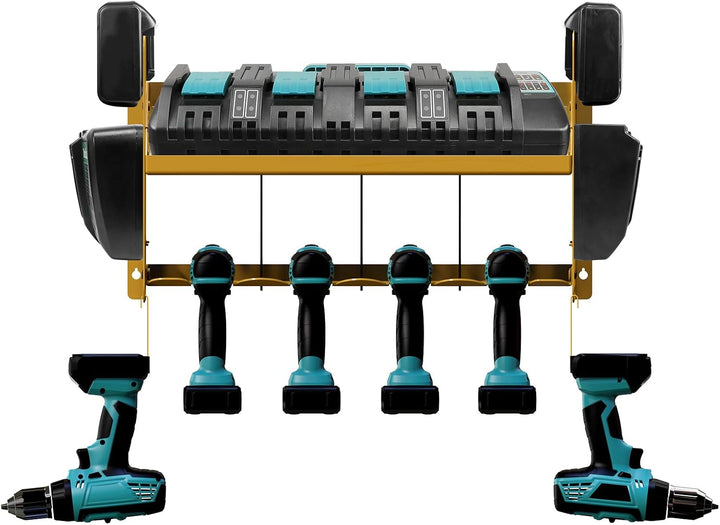 JYiuog Werkzeugspeicher Wandhalterung,Werkzeugregal für Makita Ladegerät DC18SF DC18RC,18V/14.4V Akk