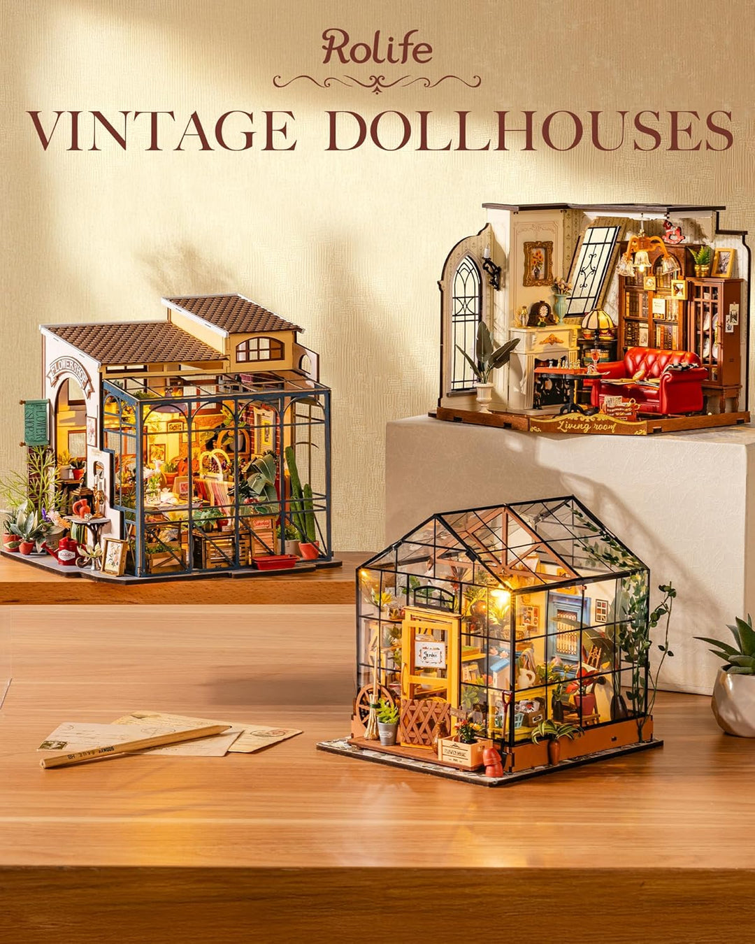 Rolife DIY Miniatur Haus Puppenhaus Kit HolzHaus Modell für Mädchen und Jungen Kinder 14+ Jahre Alt