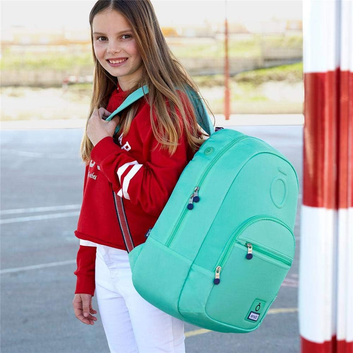 Enso Basic An Trolley anpassbarer Rucksack Grün 32x46x15 cms Polyester für 15,6"-Laptop 22.1L Türkis