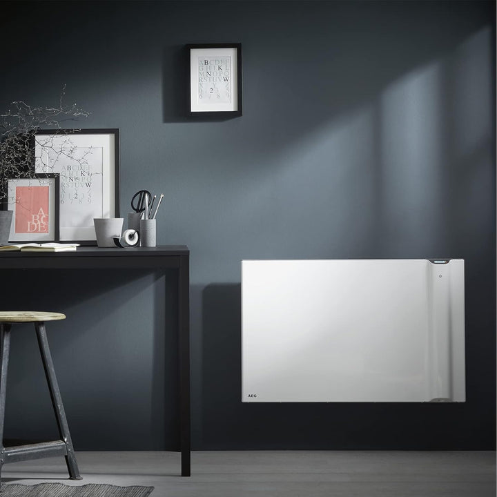 AEG Duo Wandkonvektor DKE 100, Elektroheizung energiesparend, 1000 W für ca. 12 m², LCD Display, Woc