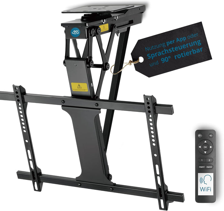 Xantron® DEHA-600E-Roto TV Deckenhalterung Elektrisch Klappbar Neigbar & Drehbar / 32-75 Zoll [Sprac