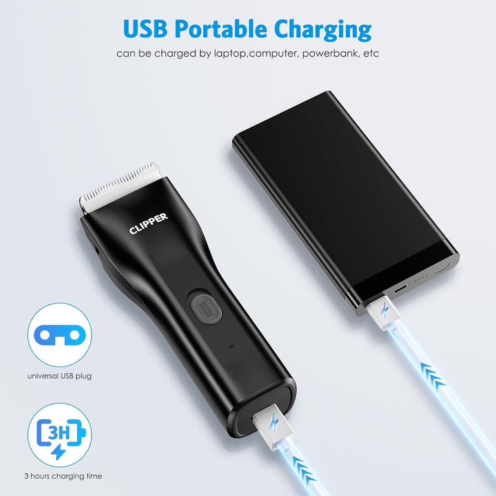 Brifit Leise Hundeschermaschine, IPX7 Wasserdichtes Schermaschine Hund Katze, Profi Hundeschermaschi