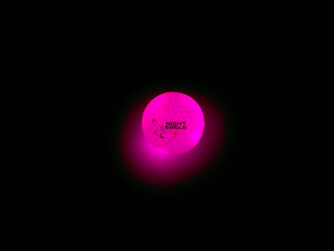 Night Eagle 6 LED Golfbälle Light-Up - Nachtgolf leuchten Rot Blau Grün Pink Weiss Fun Sport Lustig