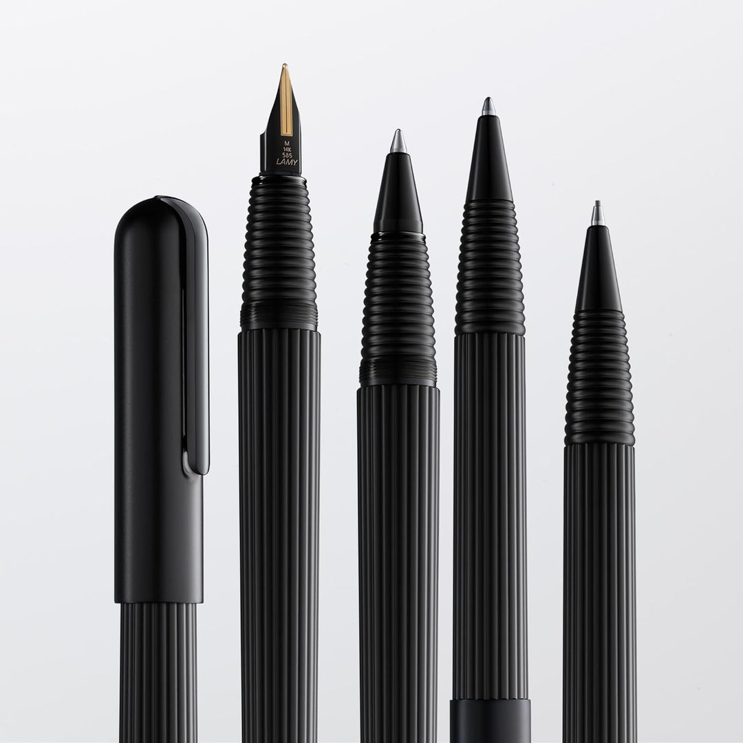 LAMY imporium Tintenroller 392 - Rollpen mit ungewöhnlichem Korpus in mattschwarzer PVD Veredelung u