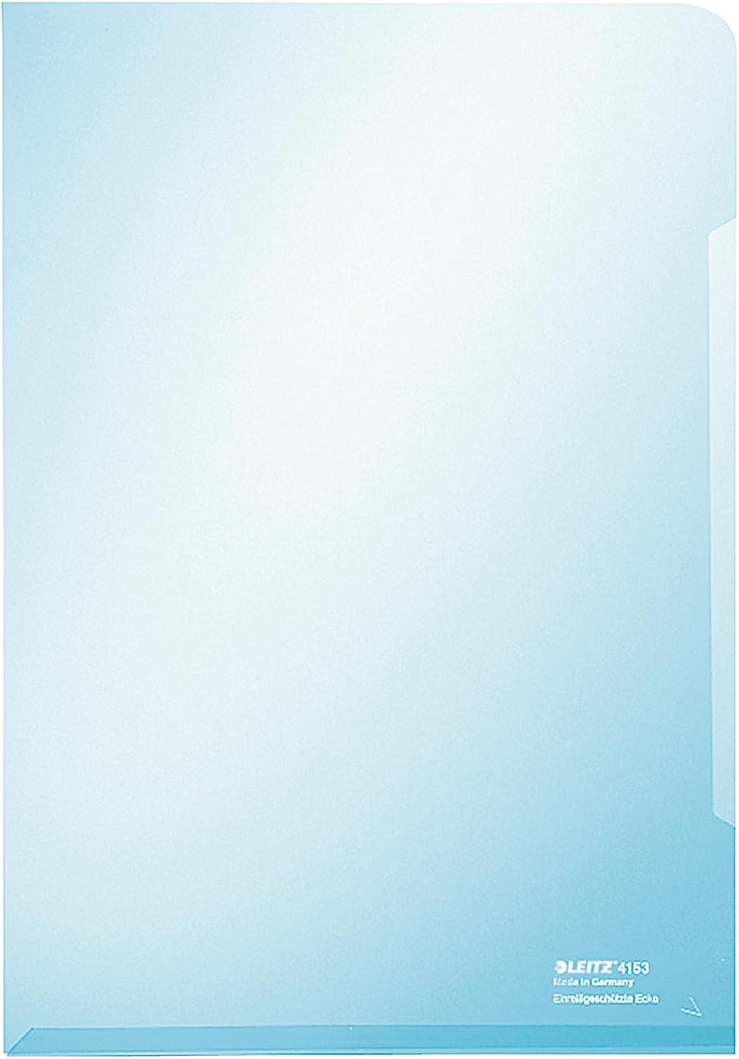 Leitz 41530235 Premium Sichthülle, PVC, glänzend, 150 Mikron, für 30 Blatt, DIN A4, Blau, 100 Stück