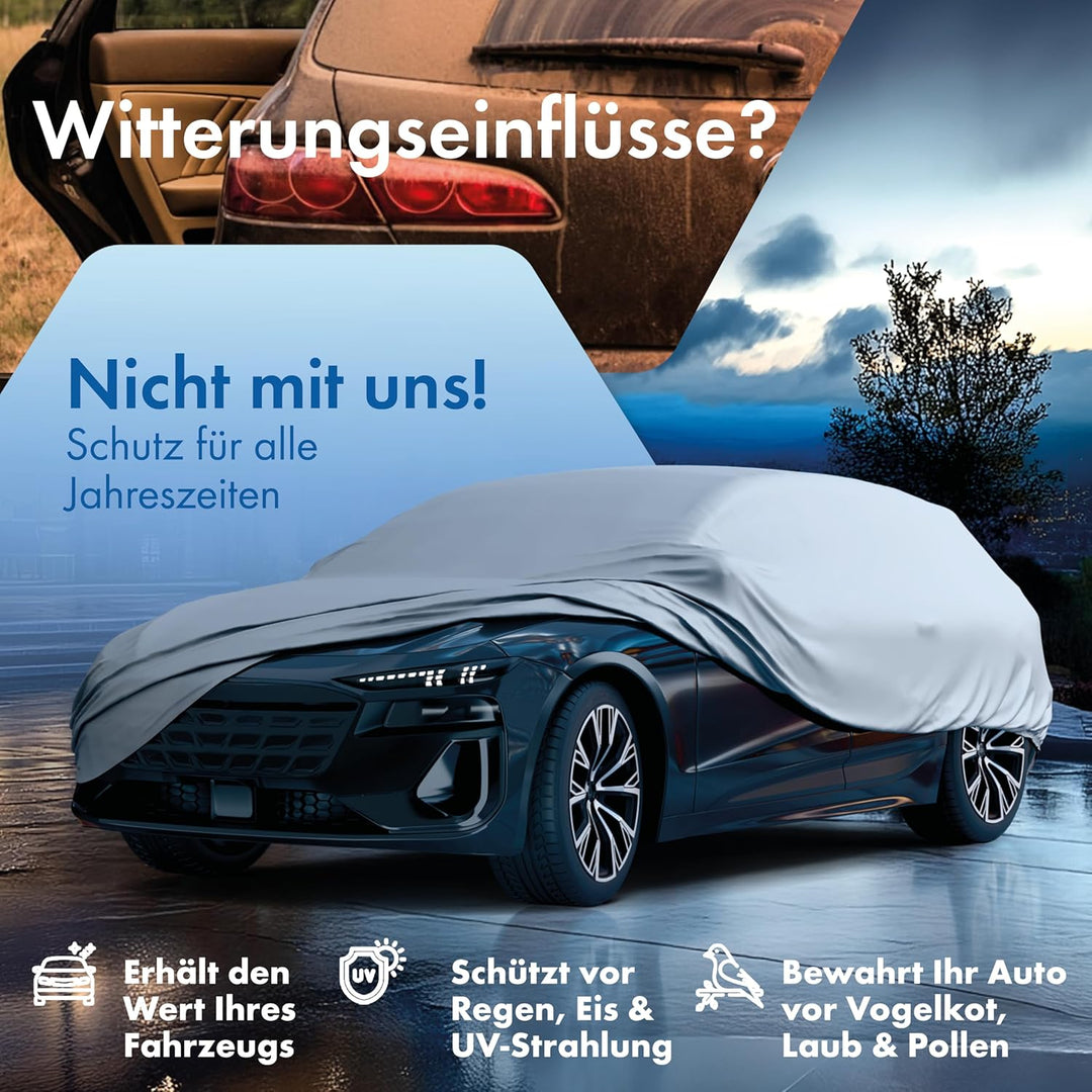 Walser Abdeckplane Auto All Weather Basic, Abdeckplane wasserdicht, 100% wetterfeste Auto Abdeckplan