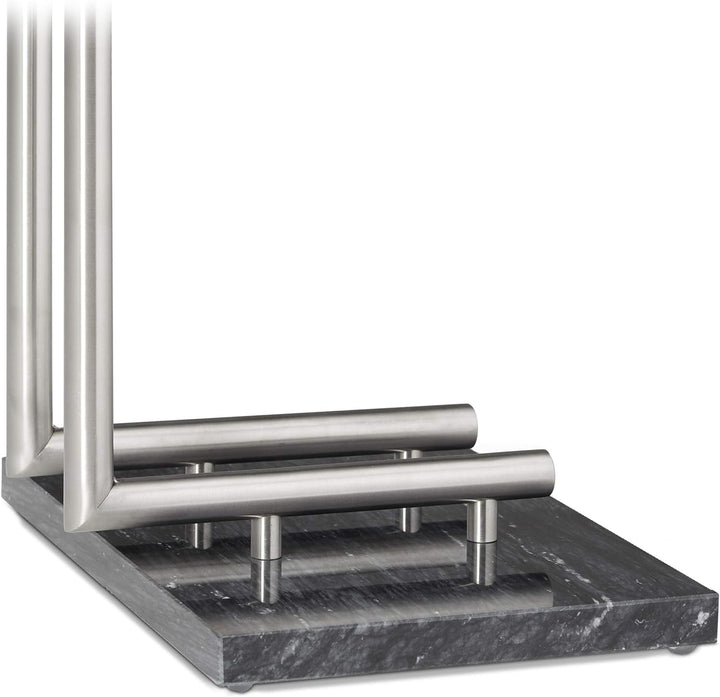 Relaxdays Handtuchhalter PIERRE, Handtuchstange freistehend, Handtuchständer Marmor, H x B x T: 84 x