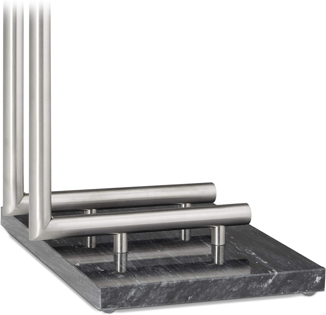 Relaxdays Handtuchhalter PIERRE, Handtuchstange freistehend, Handtuchständer Marmor, H x B x T: 84 x