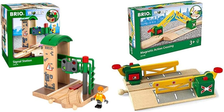 BRIO Bahn 33674 - Signal Station & Bahn 33750 - Magnetische Kreuzung Bundle mit Magnetische Kreuzung
